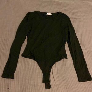 Black long sleeve bodysuit shirt
